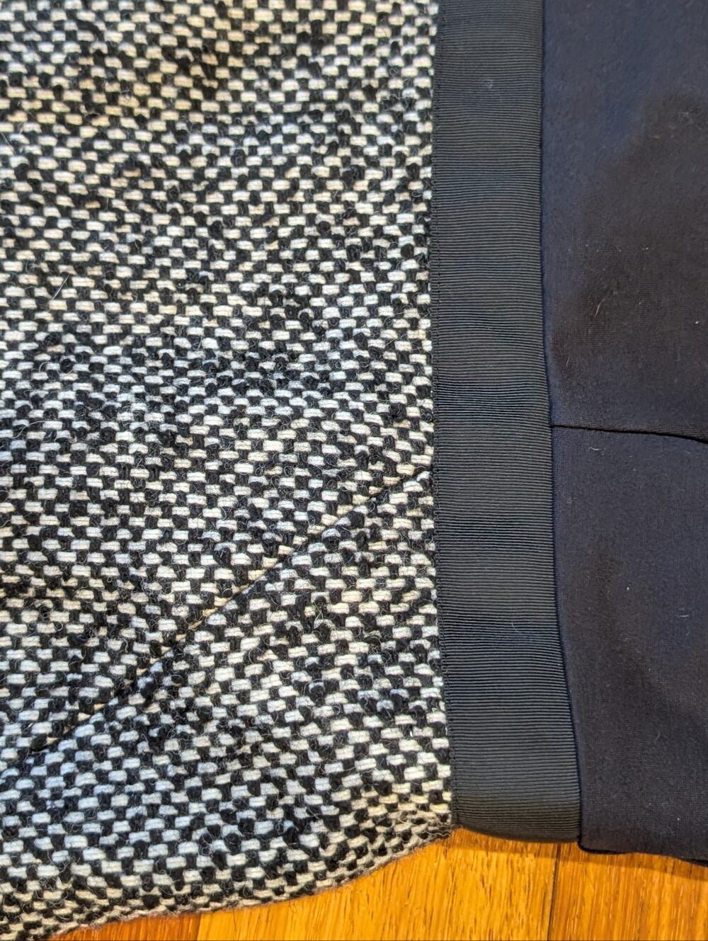 Brooks Brothers Black Top with Gray Tweed Pencil Dress - Picture 2 of 5